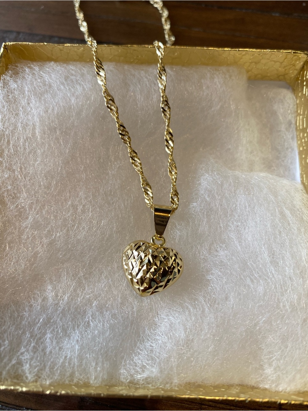 Set Gold Plated Heart Pendant Necklace - Elegant Women's Jewelry